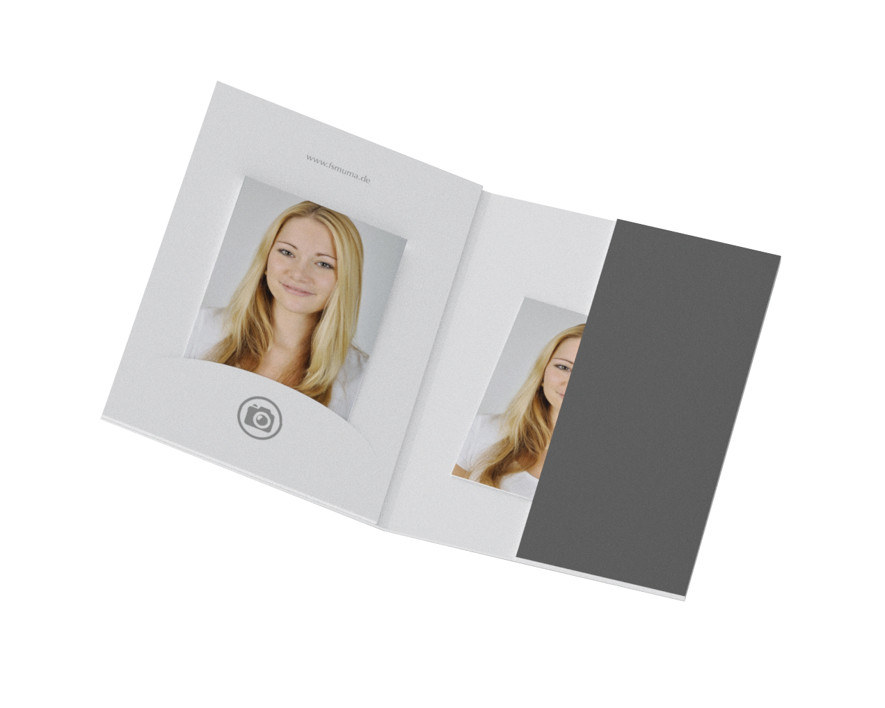 3PBMST50-EG_01a Passbildmappe mit Einsteckschlitz Offsetdruck