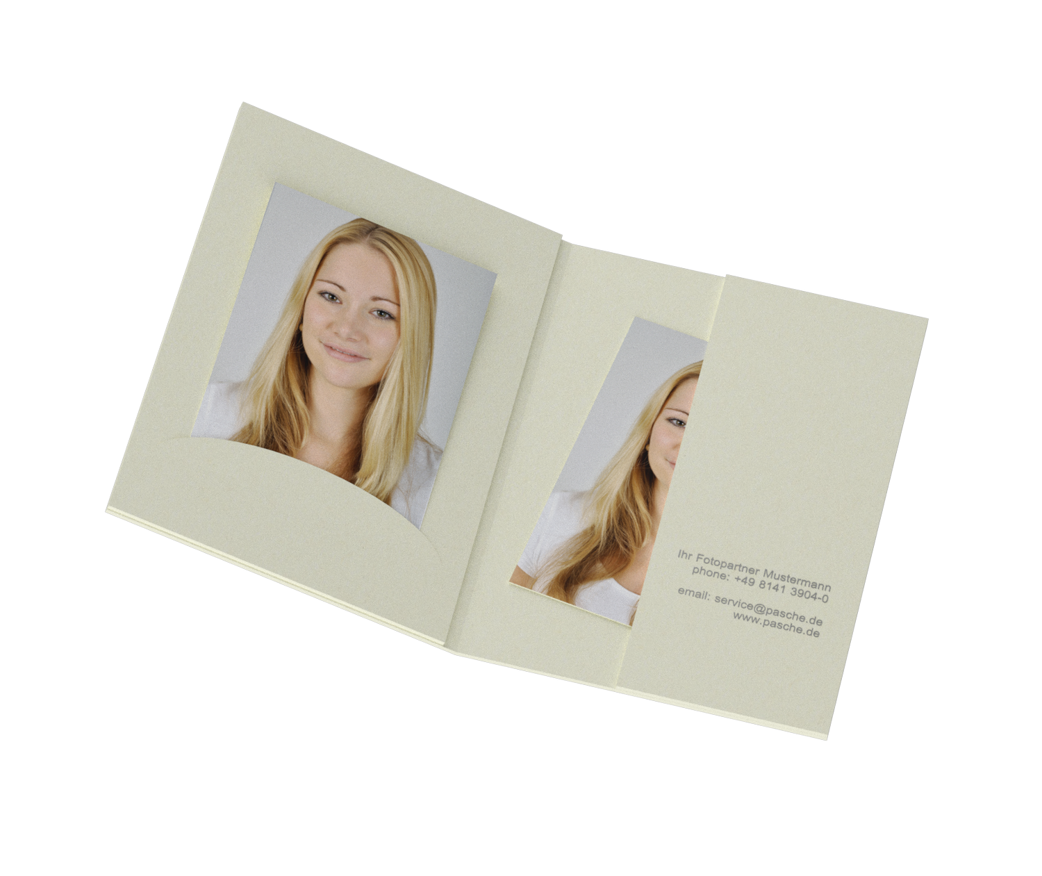 3GTH-XS-CR-EX Portraitmappe für Bilder bis 6x9cm Folienprägung
