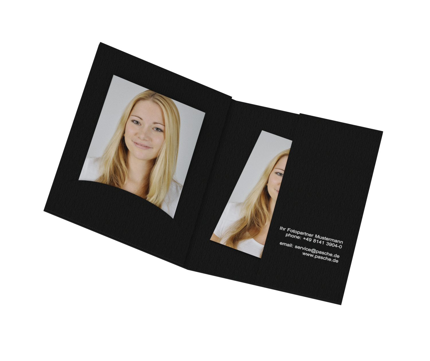 3GTH-XS-NE-EX Portraitmappe für Bilder bis 6x9cm Folienprägung