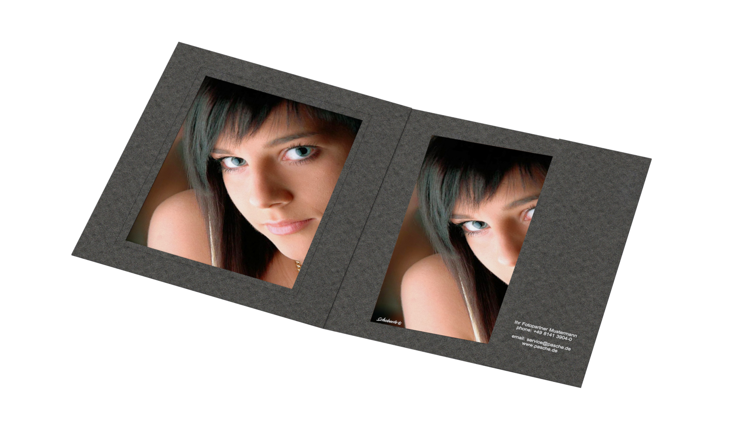 3GMH-L-GR-EX Portraitmappe für 15x20cm Bilder Folienprägung